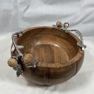 Handmade Natural Wood Dinner Serving Bowl For Fruits Or Salads